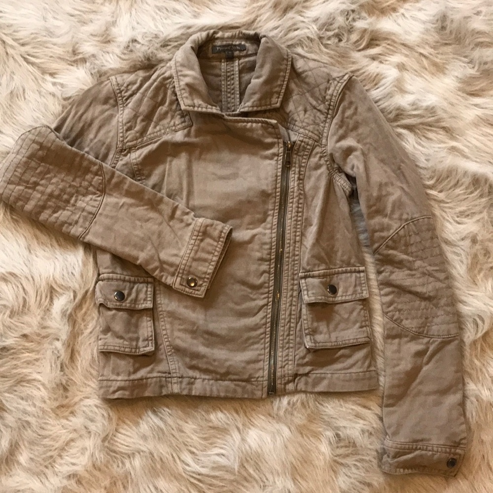 Michael Stars Zippered Jacket (motorcycle Style)